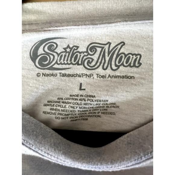 Sailor Moon Purple Tie Dye Crop Graphic Anime T Shirt Size L Short Sleeve Top - Picture 7 of 8